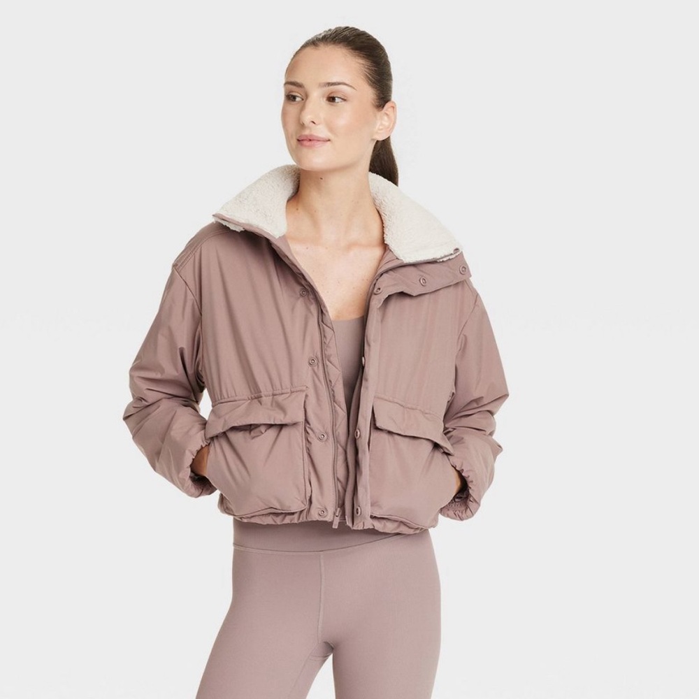 Women's Midweight Puffer Jacket - All In Motion Brown XL